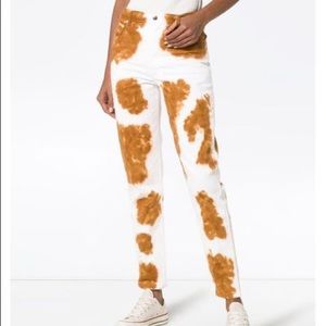 Eckhaus Latta Cow Print Slim Fit Jeans UNISEX